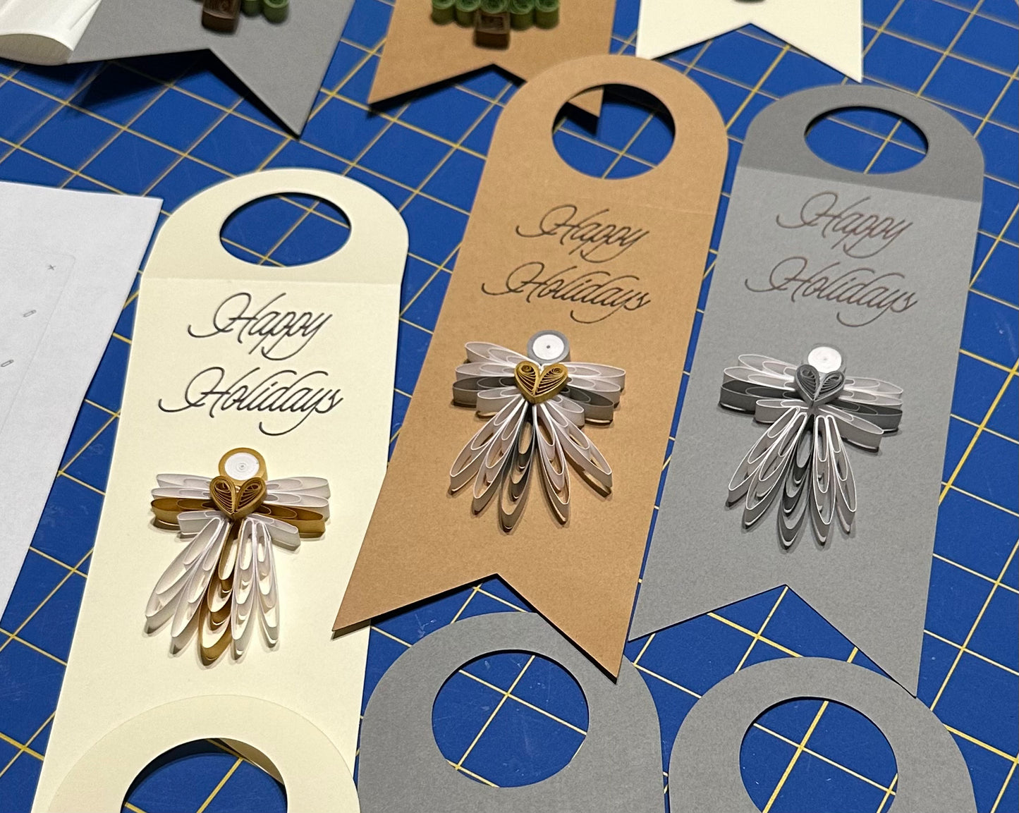 Handmade Christmas Holiday Wine Bottle Gift Tag