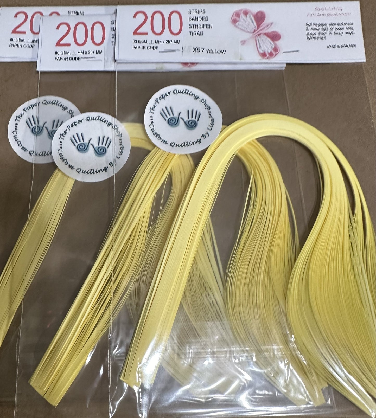 80gsm 1mm Paper Quilling Strips - 200 strips per package