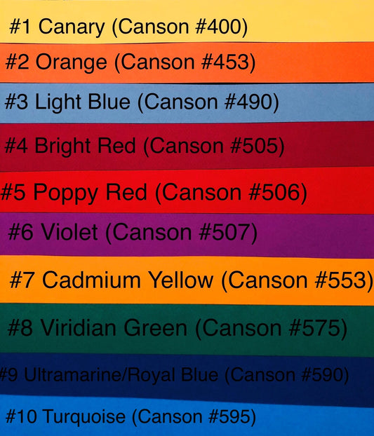 1/8" (3mm) Ultra Premium Canson Mi-Teintes Paper Quilling Strips-50 strips