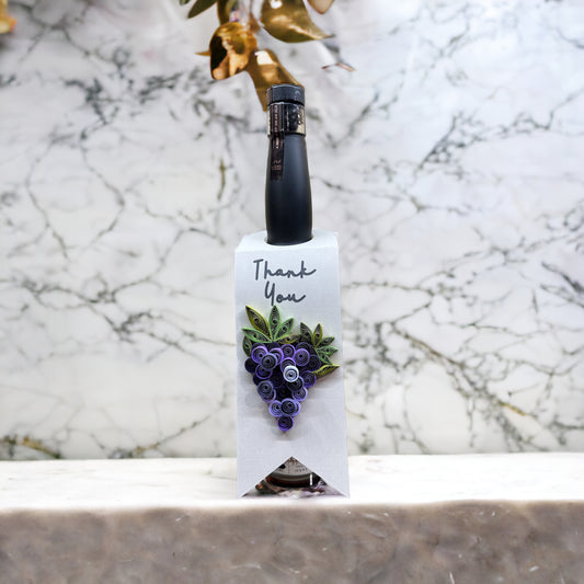 Handmade Wine Bottle Gift Tag, Label or Hanger in art of Paper Quilling