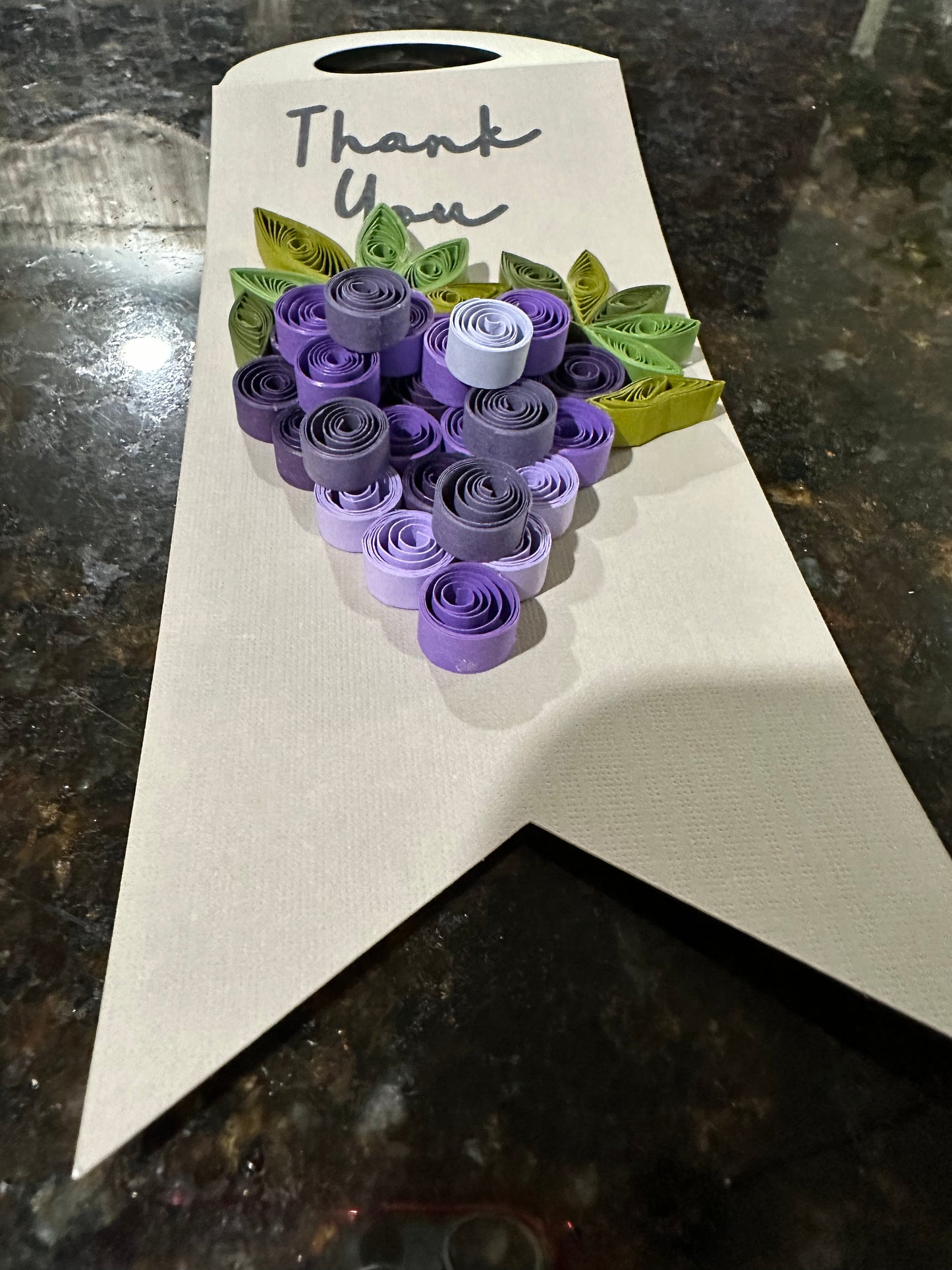 Handmade Wine Bottle Gift Tag, Label or Hanger in art of Paper Quilling