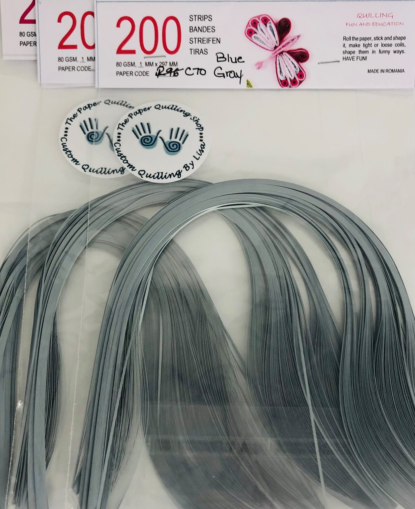 80gsm 1mm Paper Quilling Strips - 200 strips per package