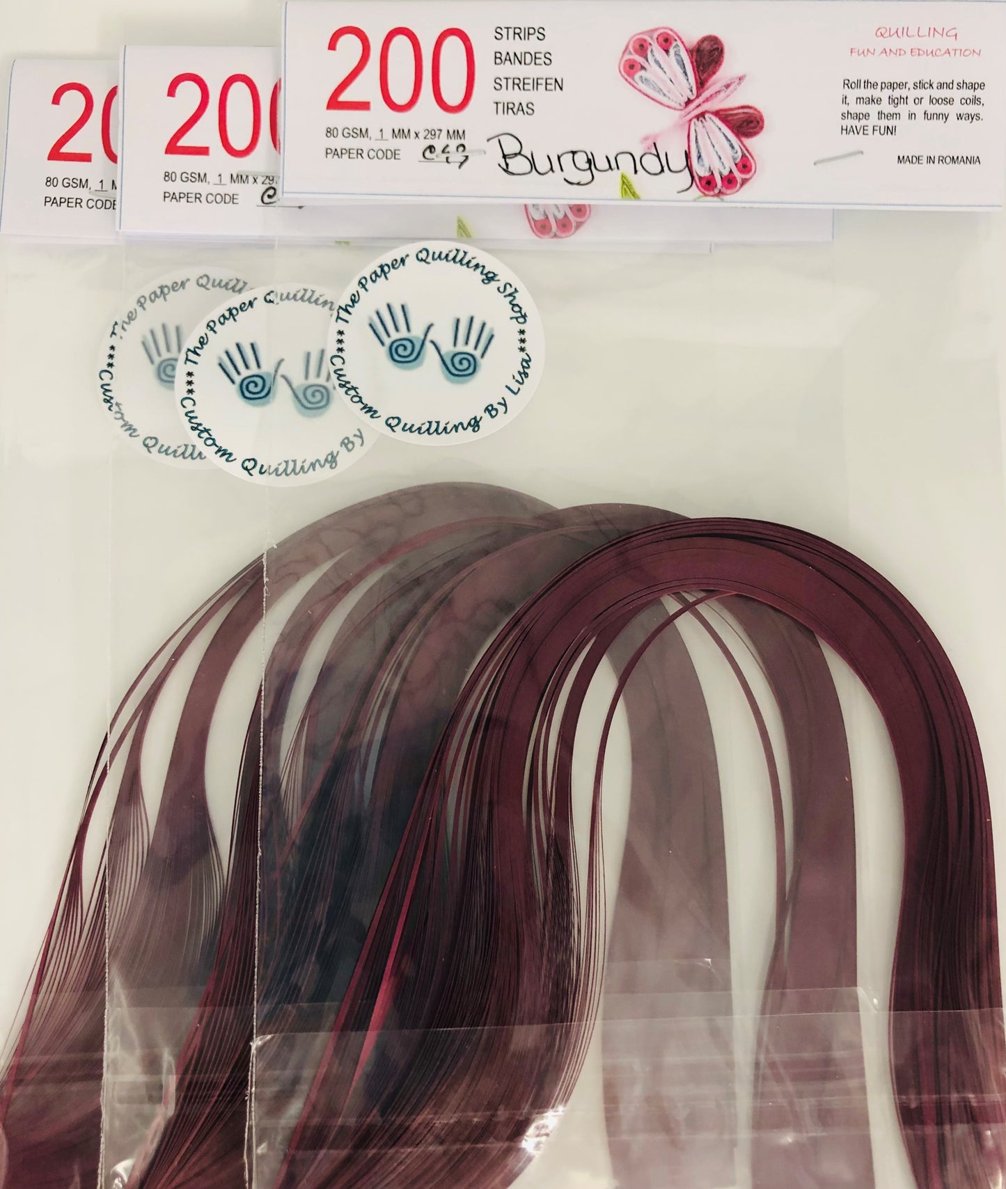 80gsm 1mm Paper Quilling Strips - 200 strips per package