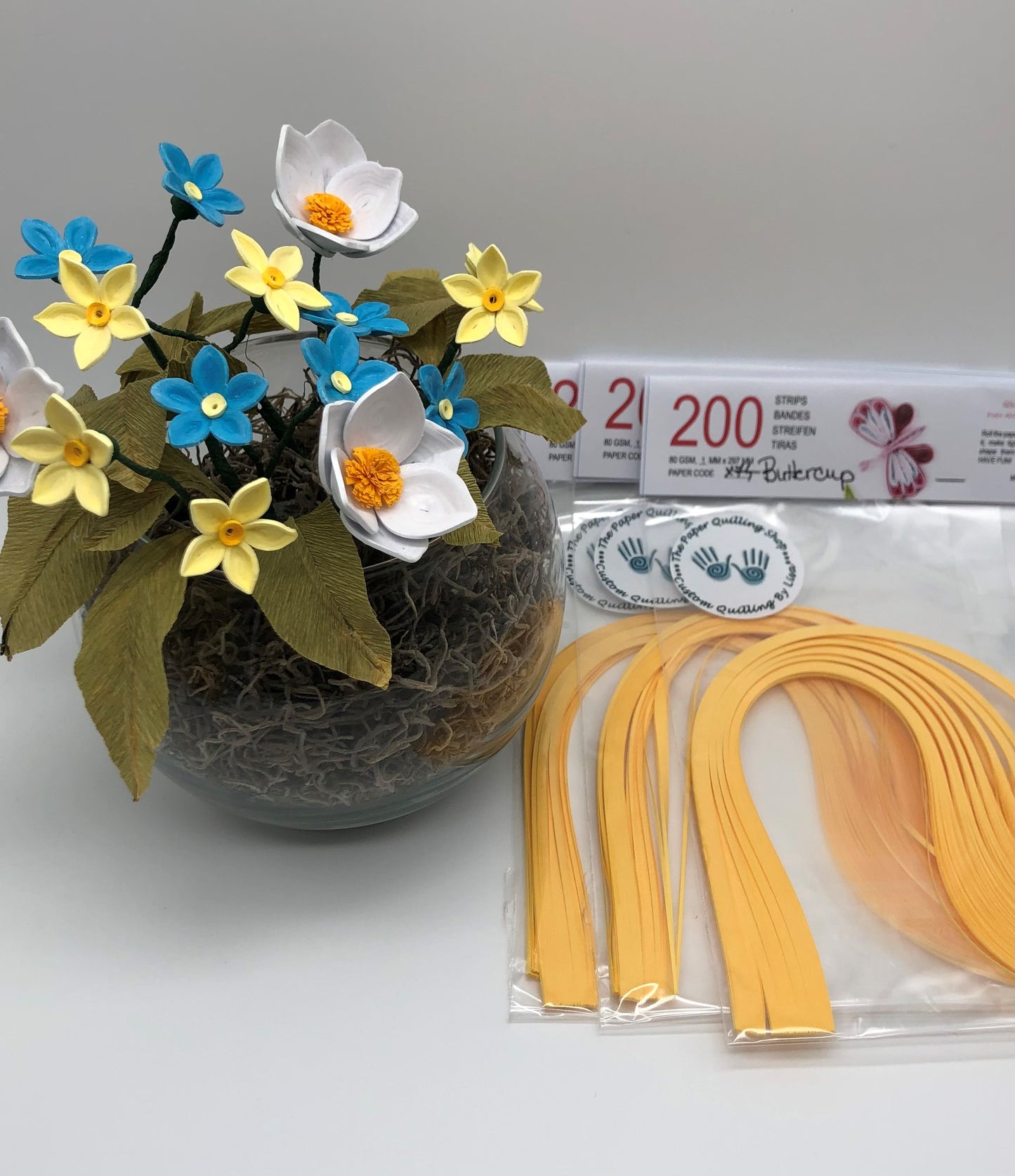 80gsm 1mm Paper Quilling Strips - 200 strips per package