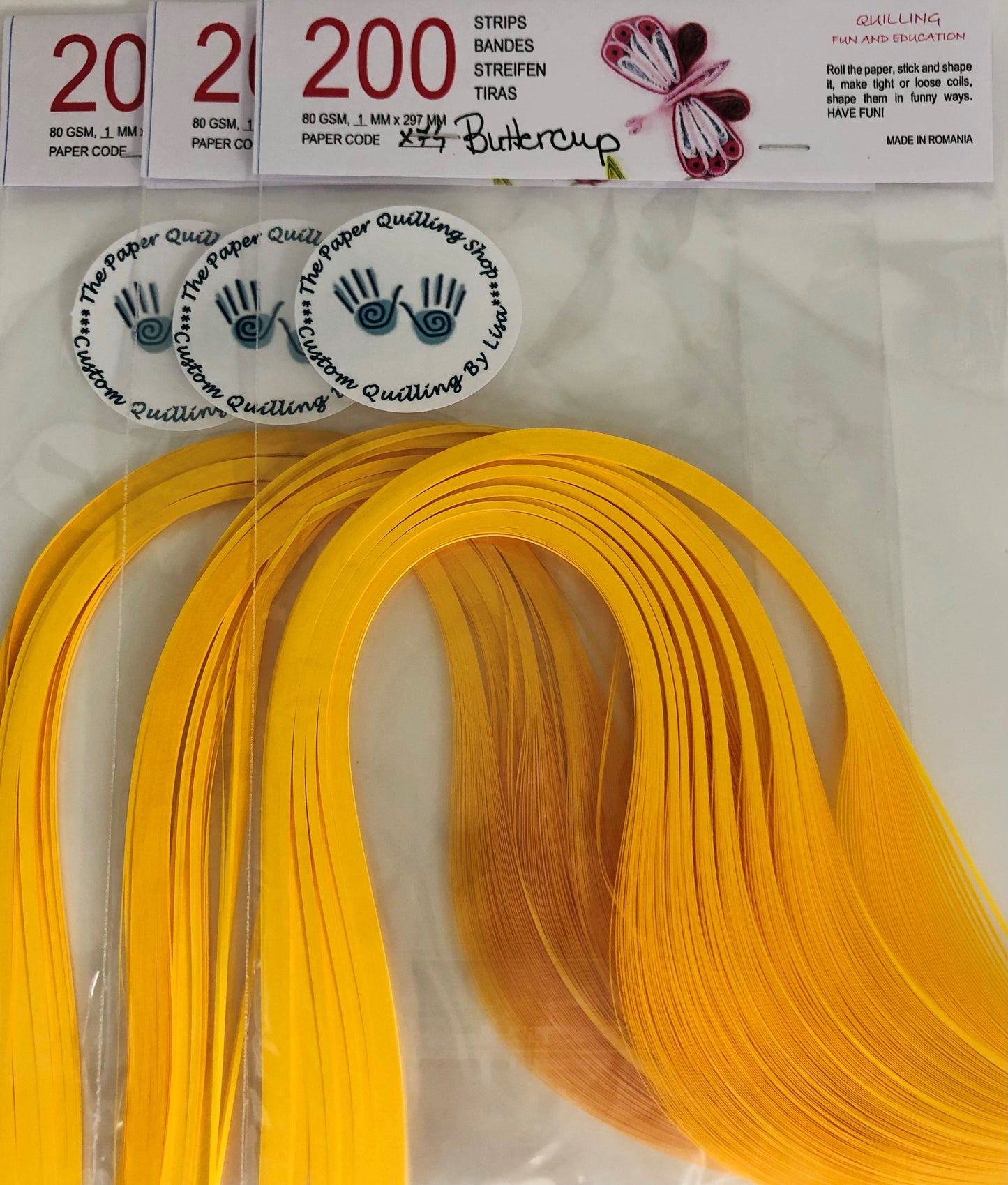 80gsm 1mm Paper Quilling Strips - 200 strips per package