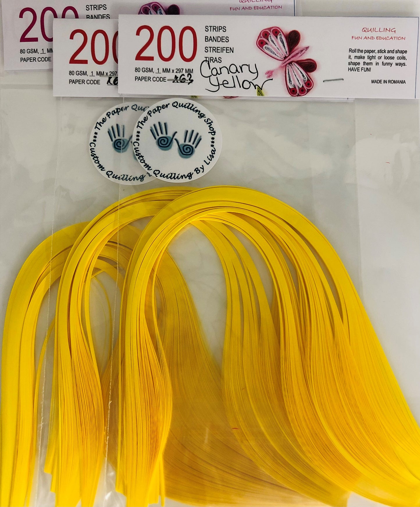 80gsm 1mm Paper Quilling Strips - 200 strips per package