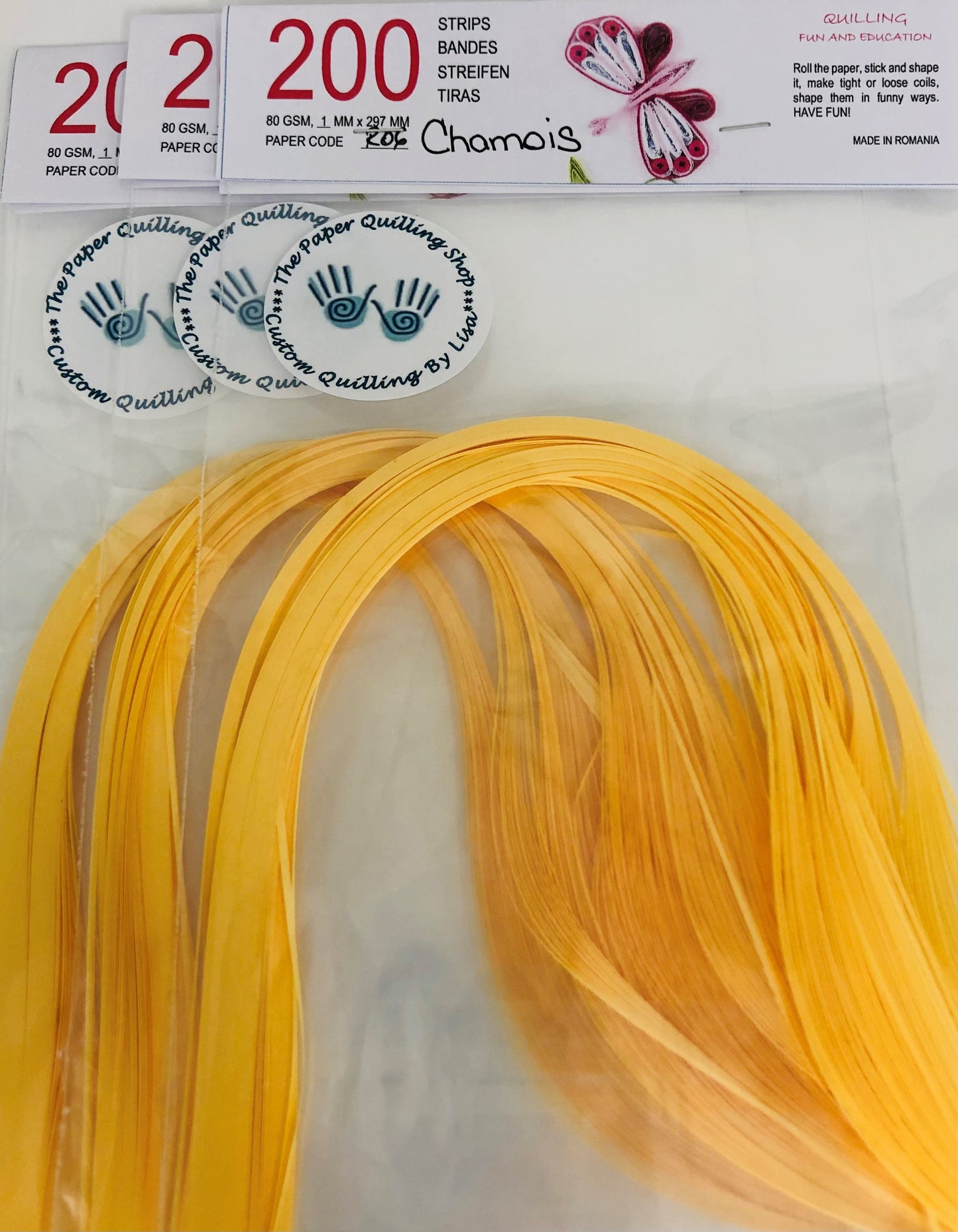 80gsm 1mm Paper Quilling Strips - 200 strips per package