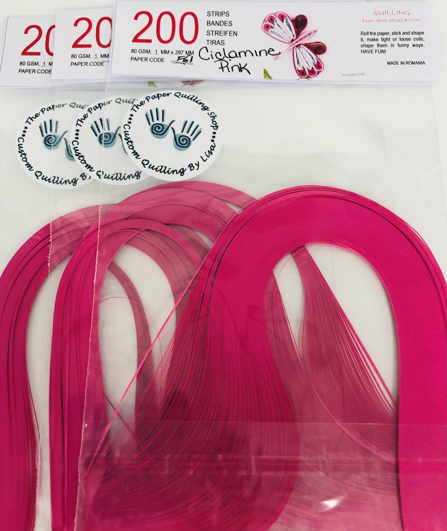 80gsm 1mm Paper Quilling Strips - 200 strips per package