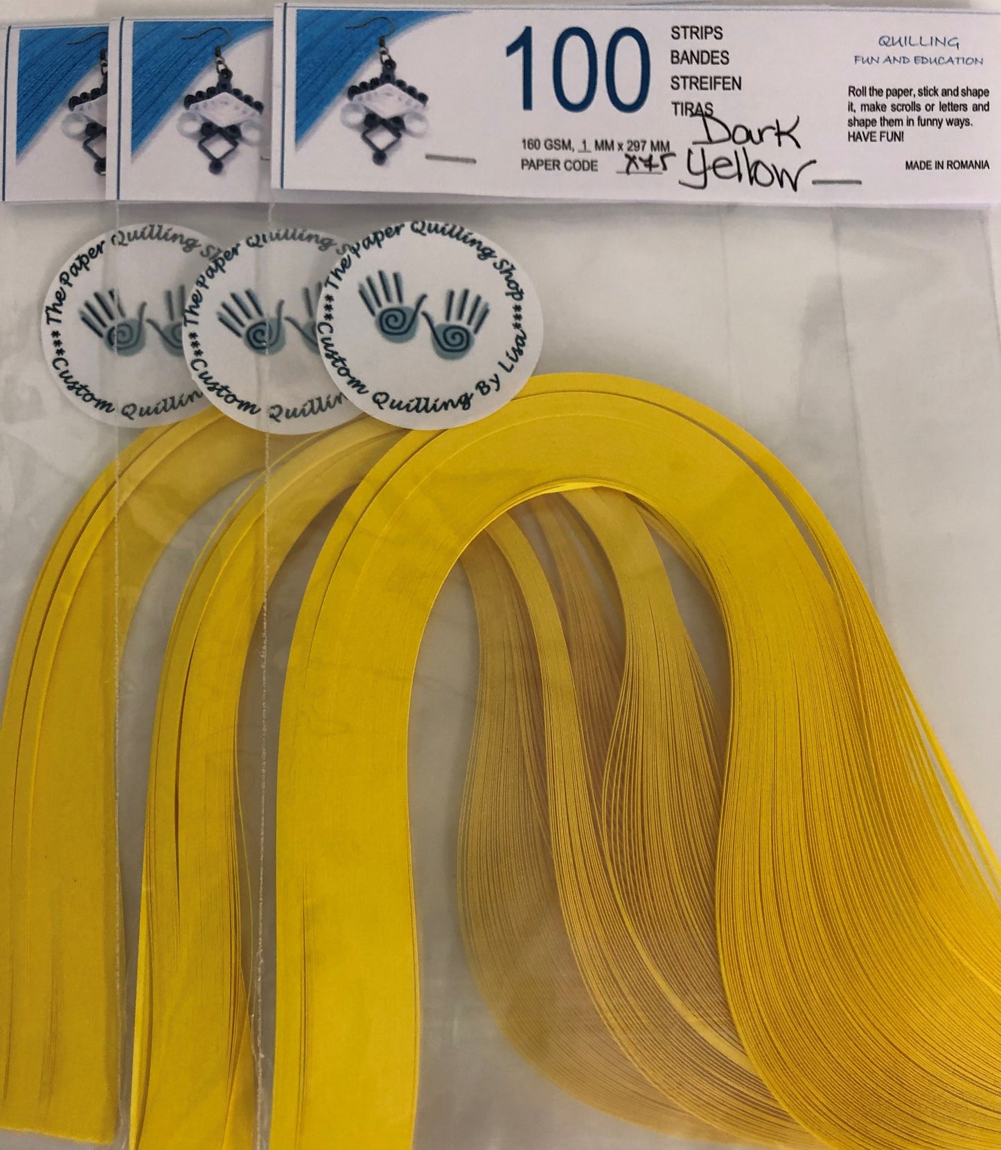 160gsm 1mm Paper Quilling Strips - 100 strips per package