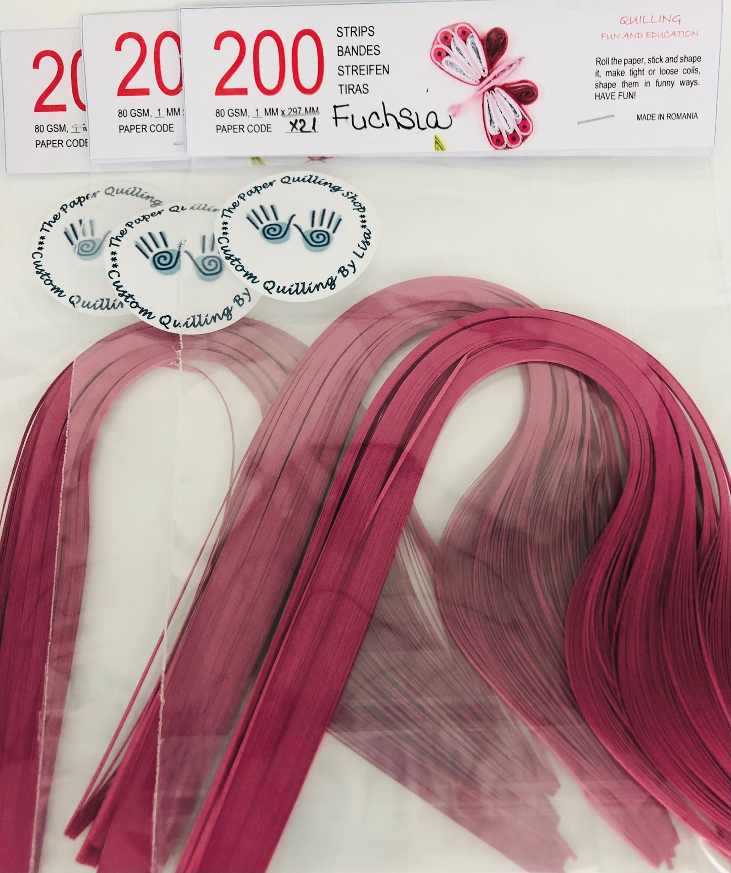 80gsm 1mm Paper Quilling Strips - 200 strips per package