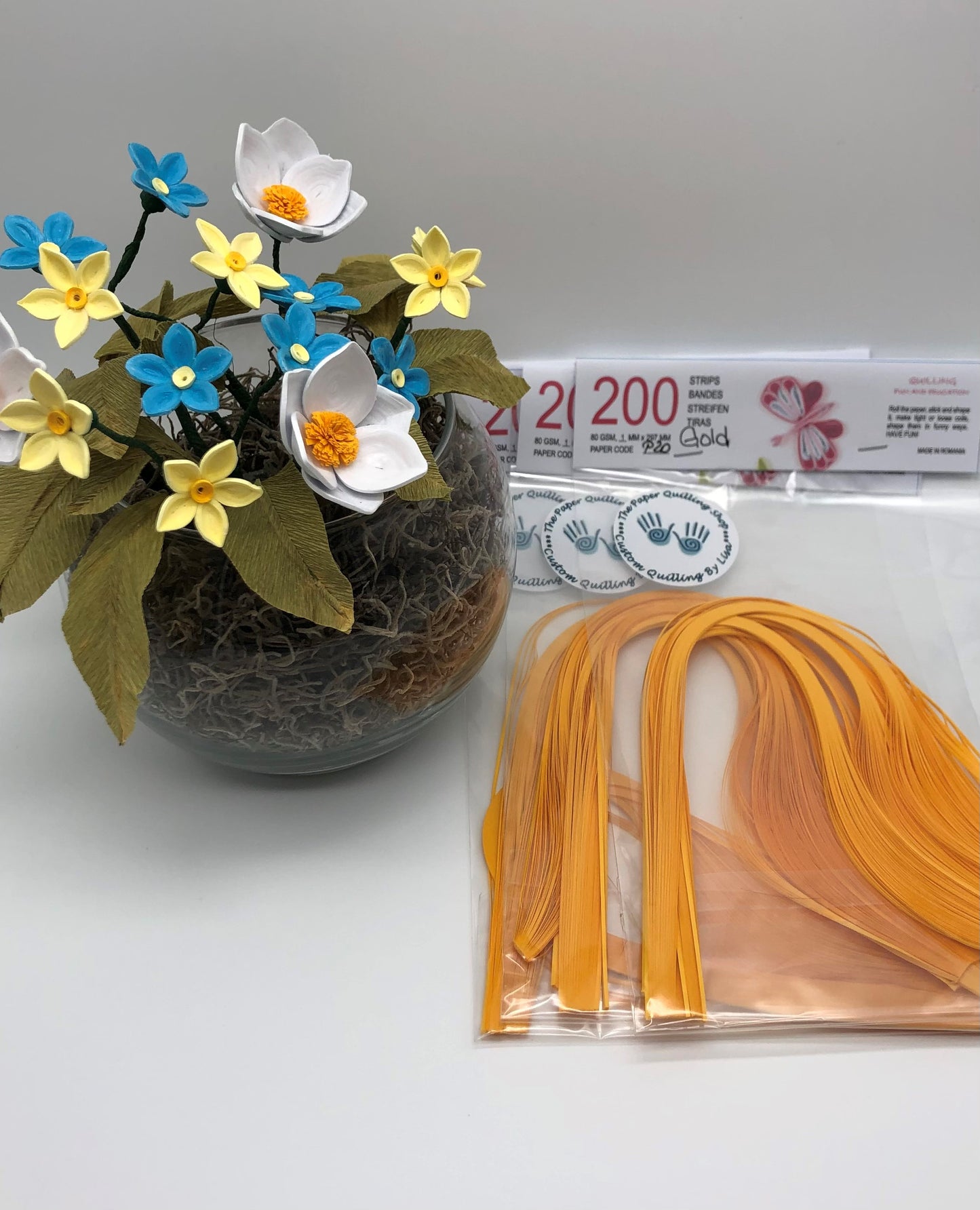 80gsm 1mm Paper Quilling Strips - 200 strips per package