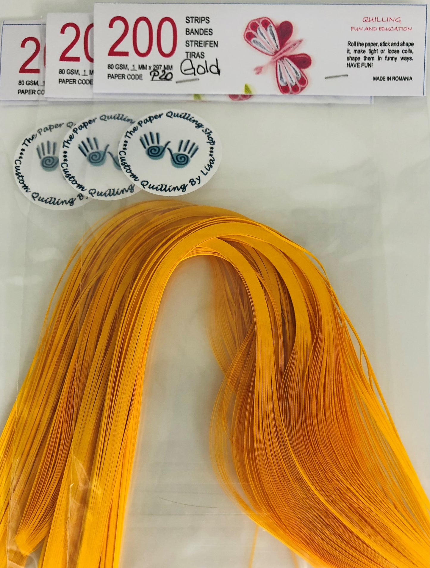 80gsm 1mm Paper Quilling Strips - 200 strips per package