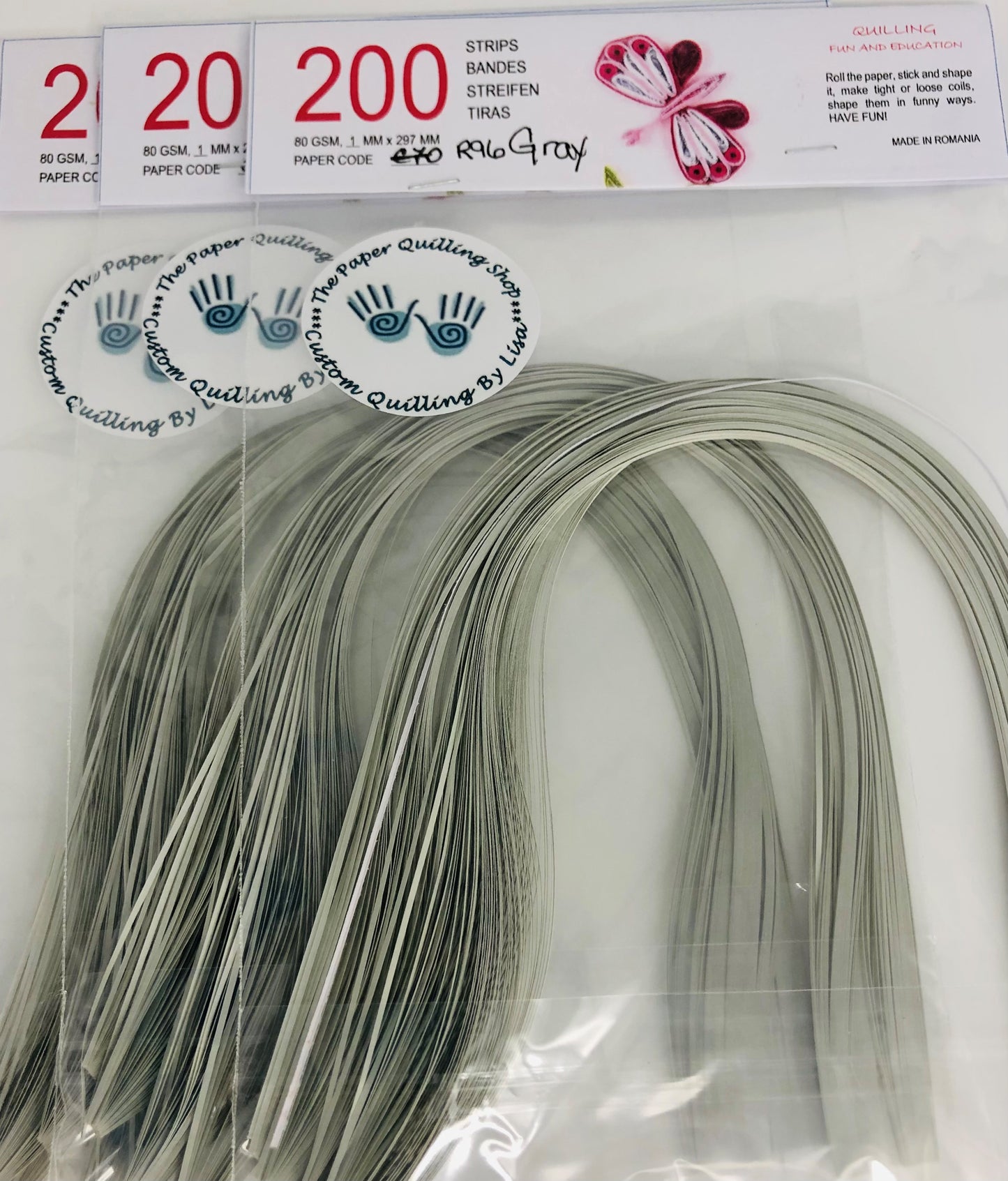 80gsm 1mm Paper Quilling Strips - 200 strips per package