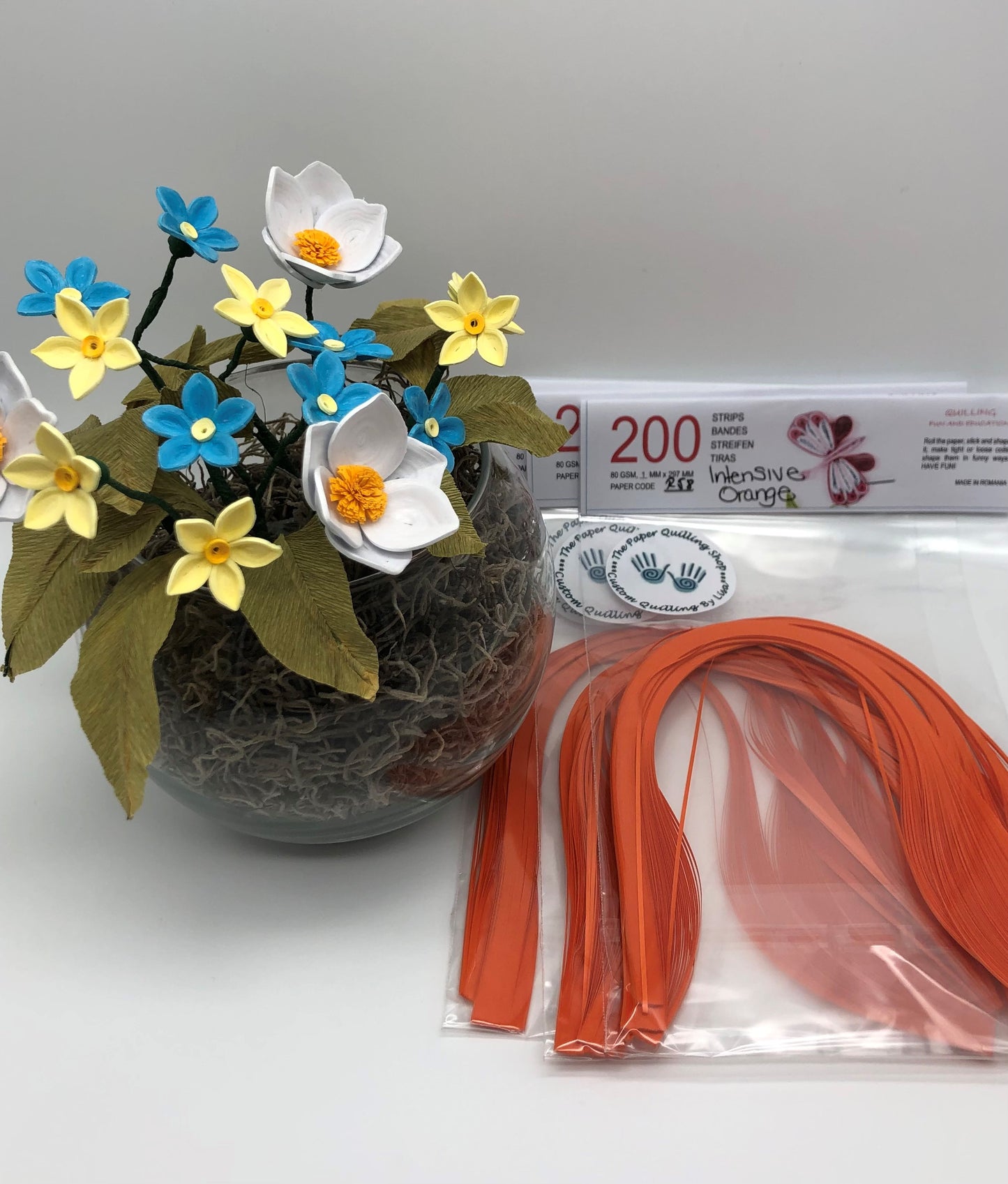 80gsm 1mm Paper Quilling Strips - 200 strips per package