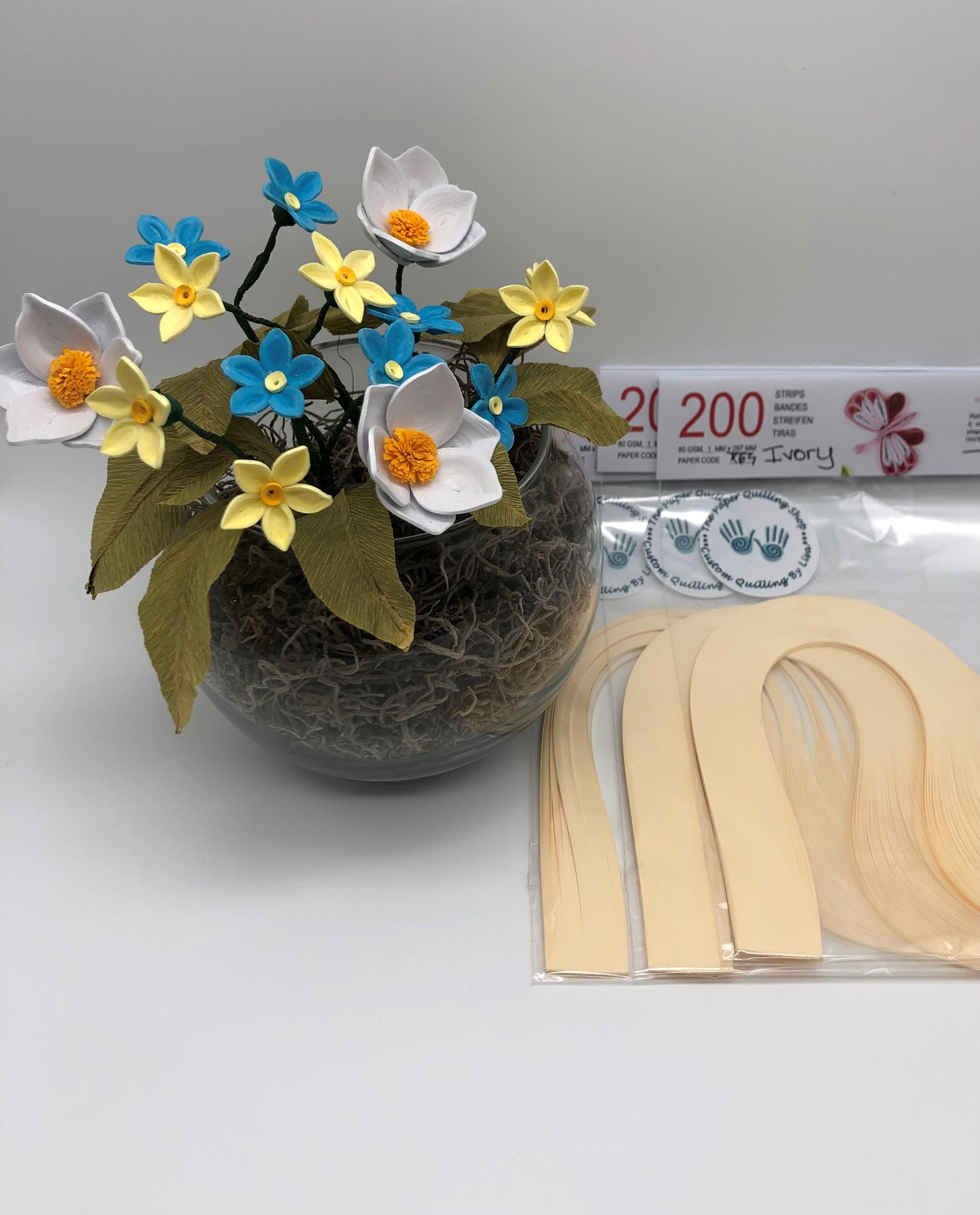 80gsm 1mm Paper Quilling Strips - 200 strips per package