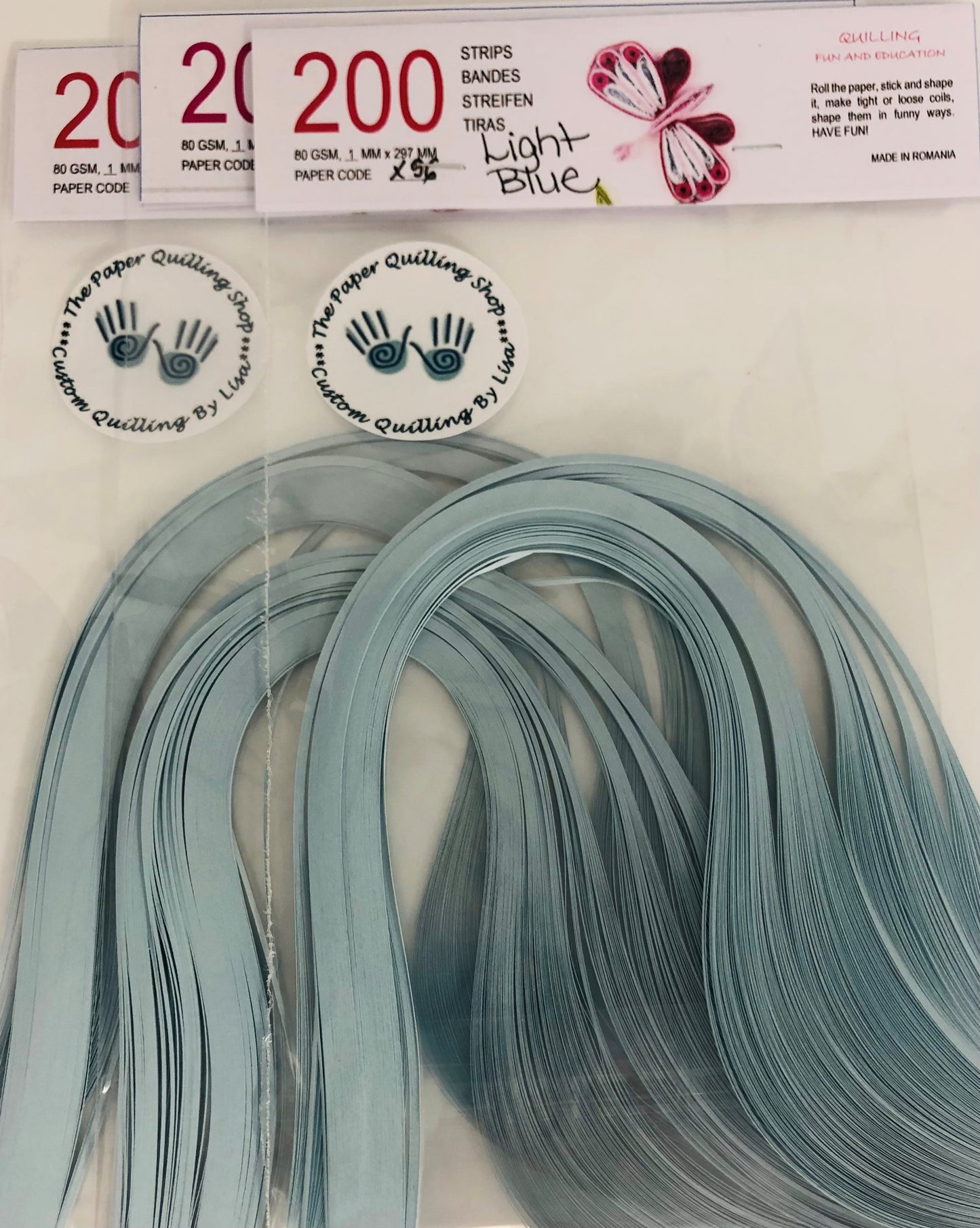 80gsm 1mm Paper Quilling Strips - 200 strips per package