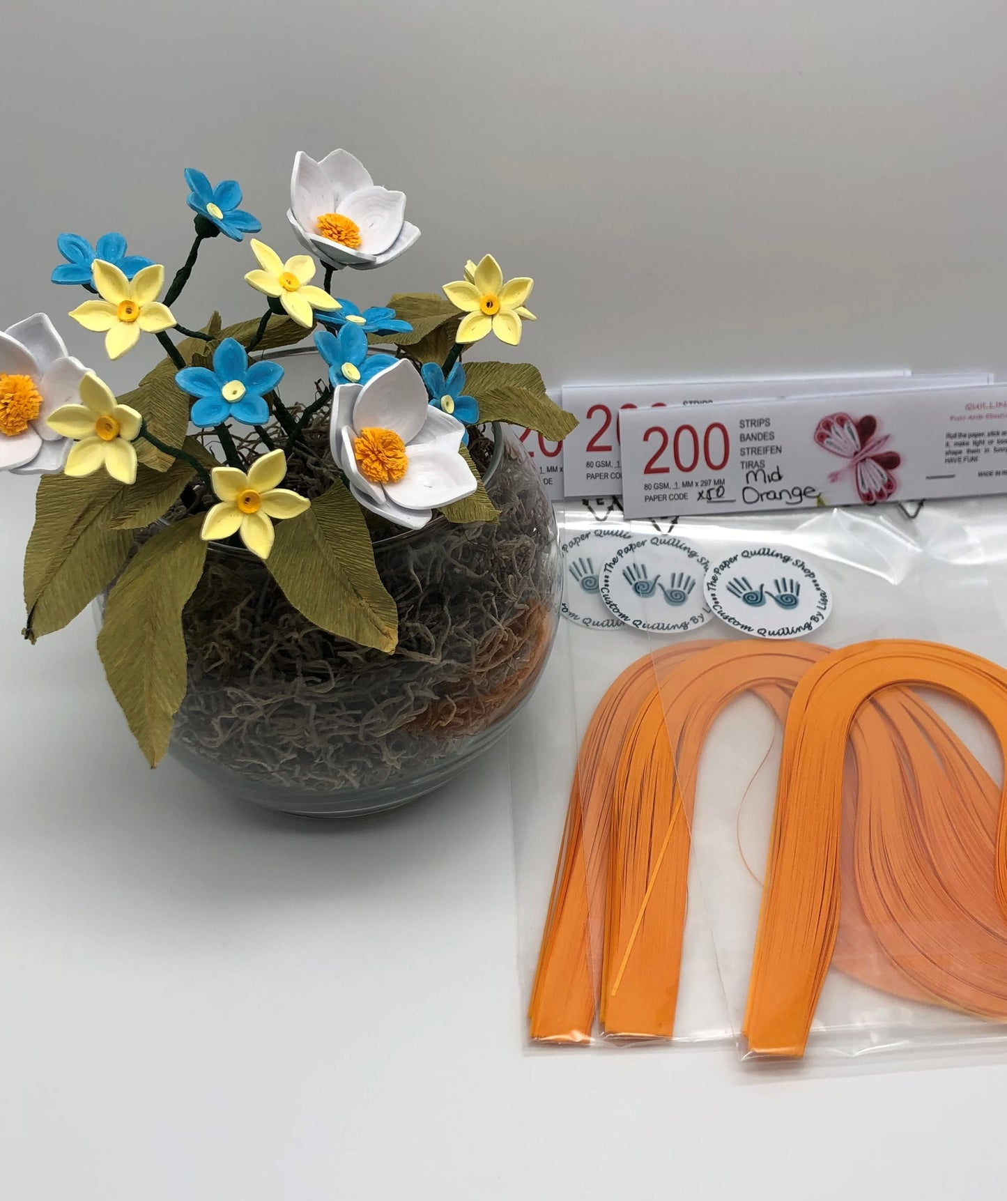 80gsm 1mm Paper Quilling Strips - 200 strips per package