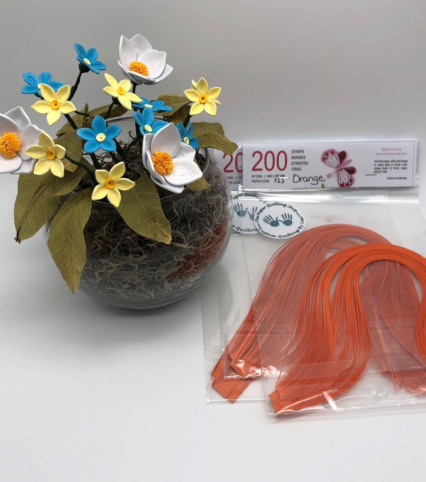 80gsm 1mm Paper Quilling Strips - 200 strips per package