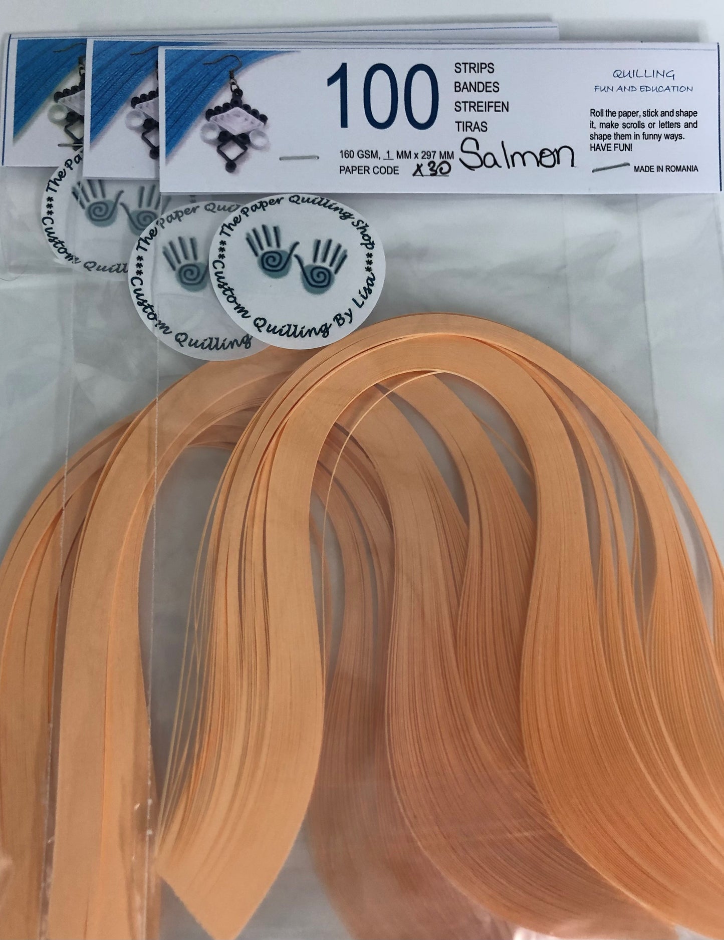 160gsm 1mm Paper Quilling Strips - 100 strips per package