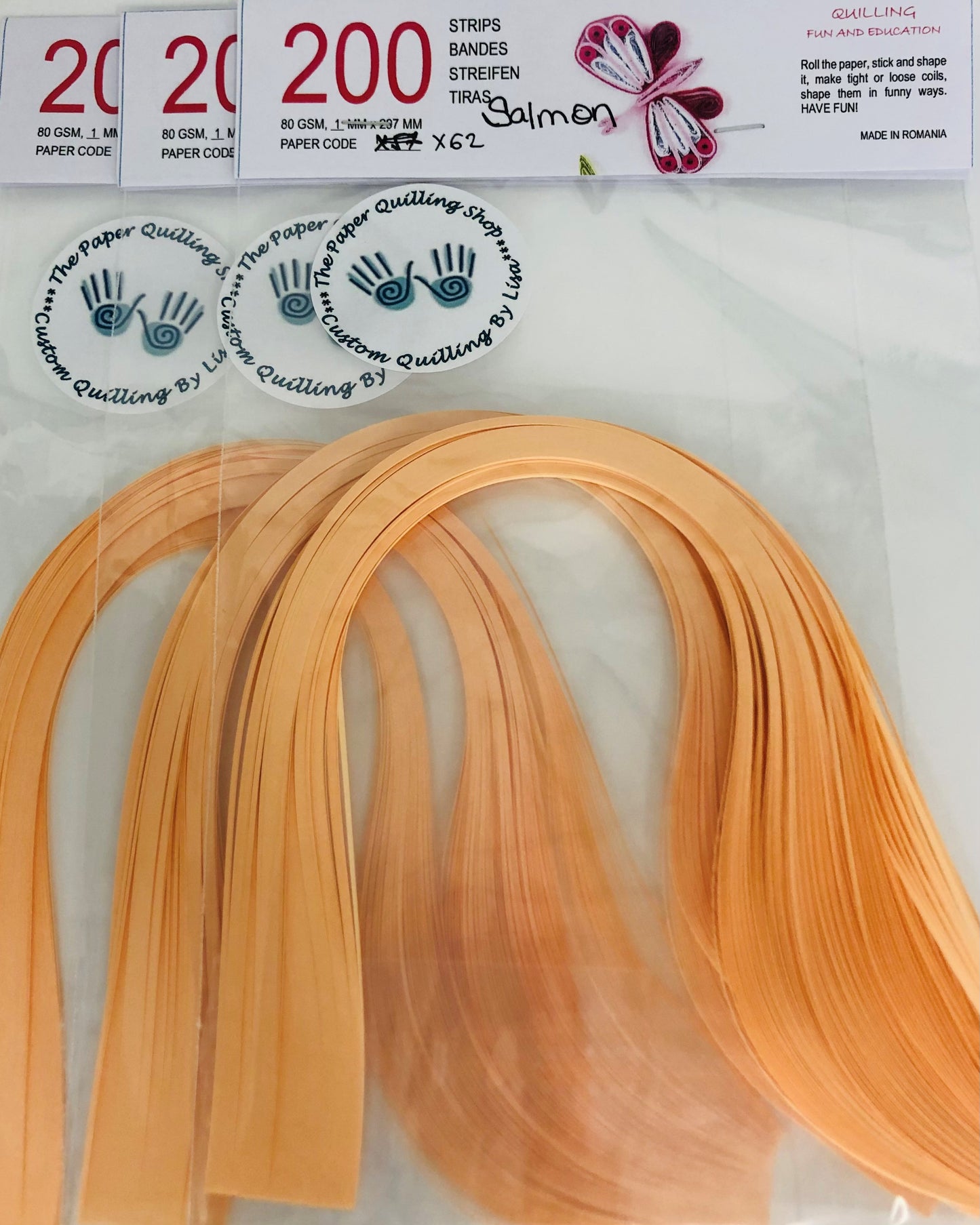 80gsm 1mm Paper Quilling Strips - 200 strips per package