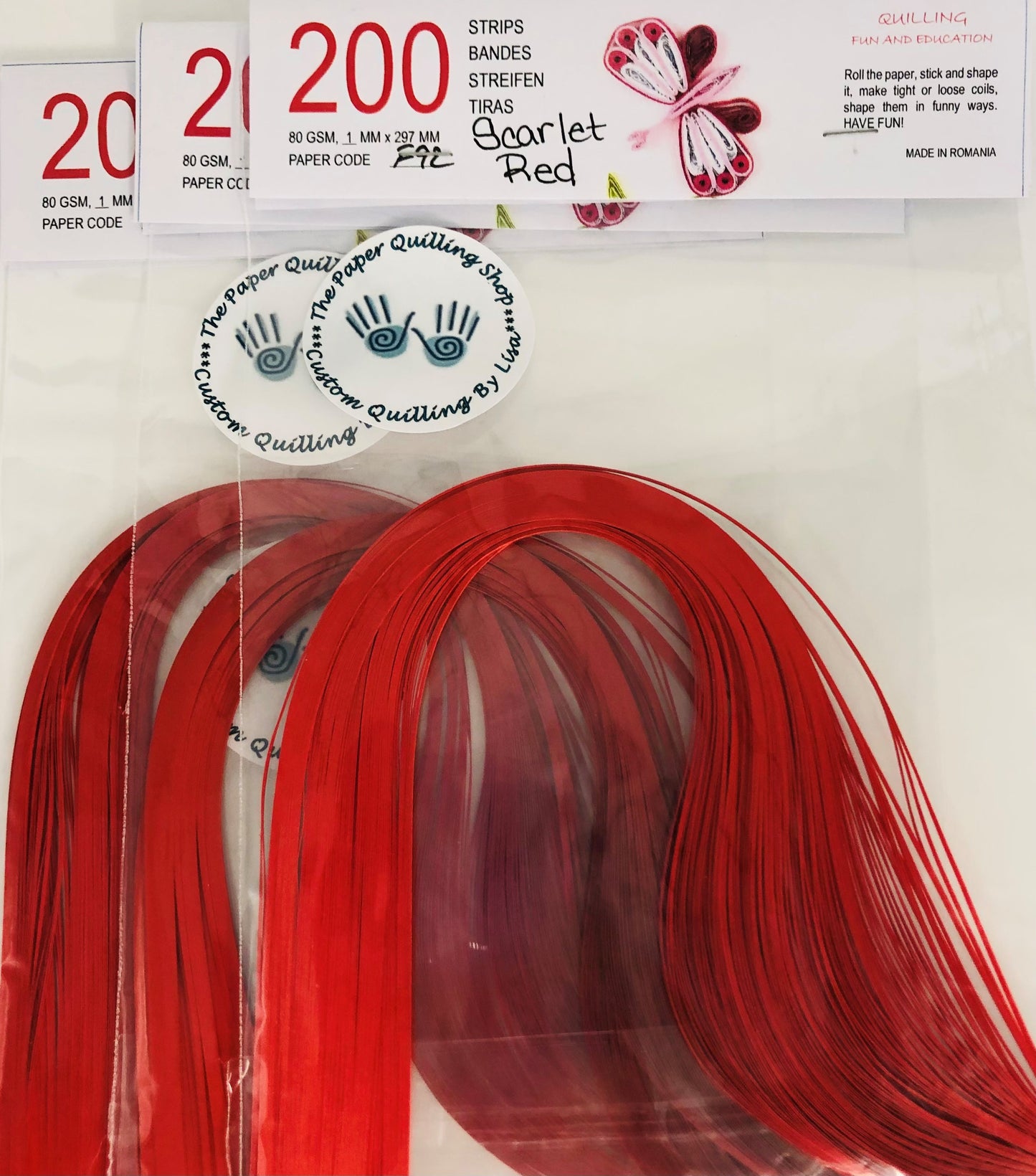 80gsm 1mm Paper Quilling Strips - 200 strips per package