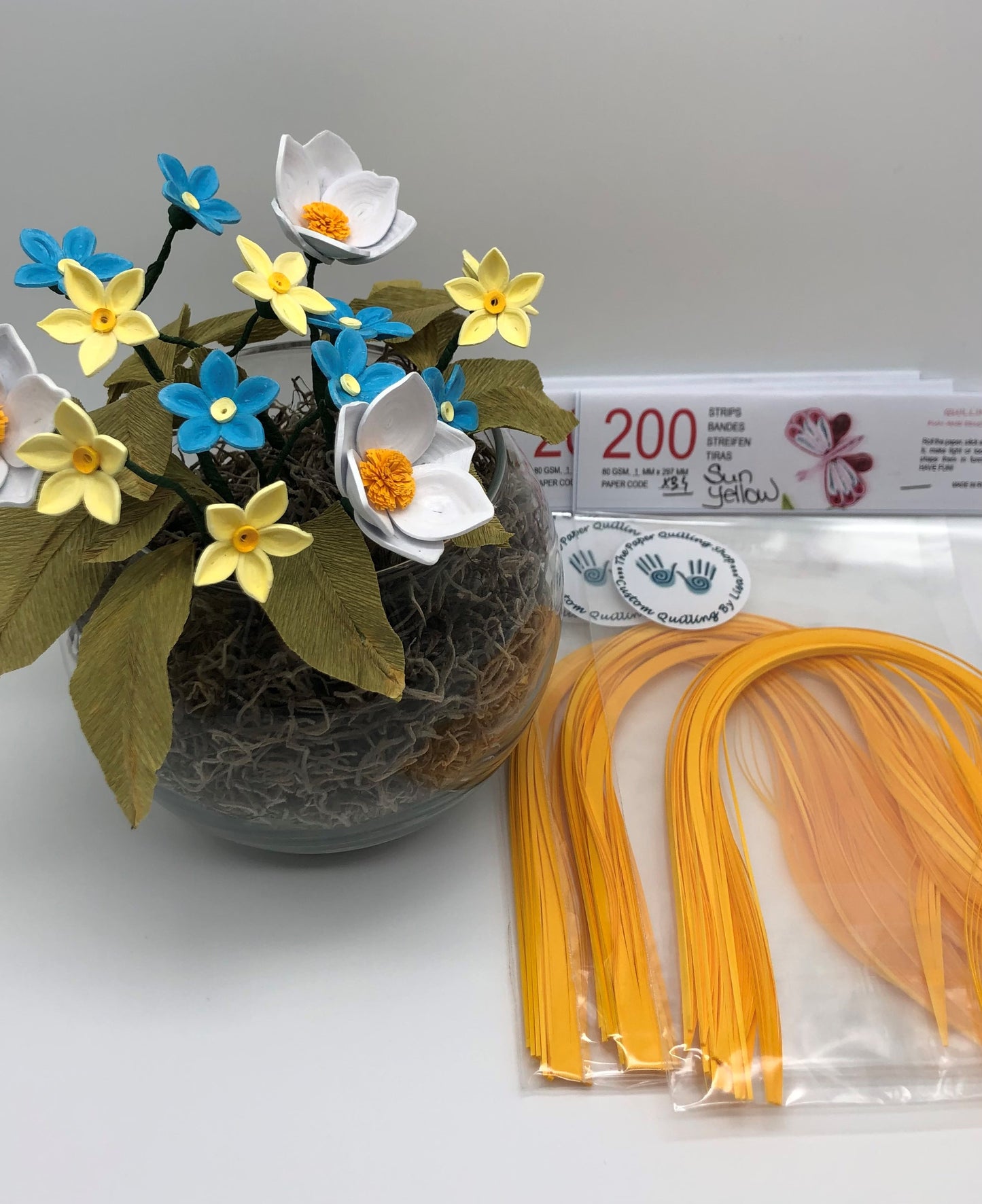 80gsm 1mm Paper Quilling Strips - 200 strips per package